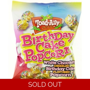 Toad-Ally Birthday Cake Popcorn 85g Bag | Toad Ally Snax